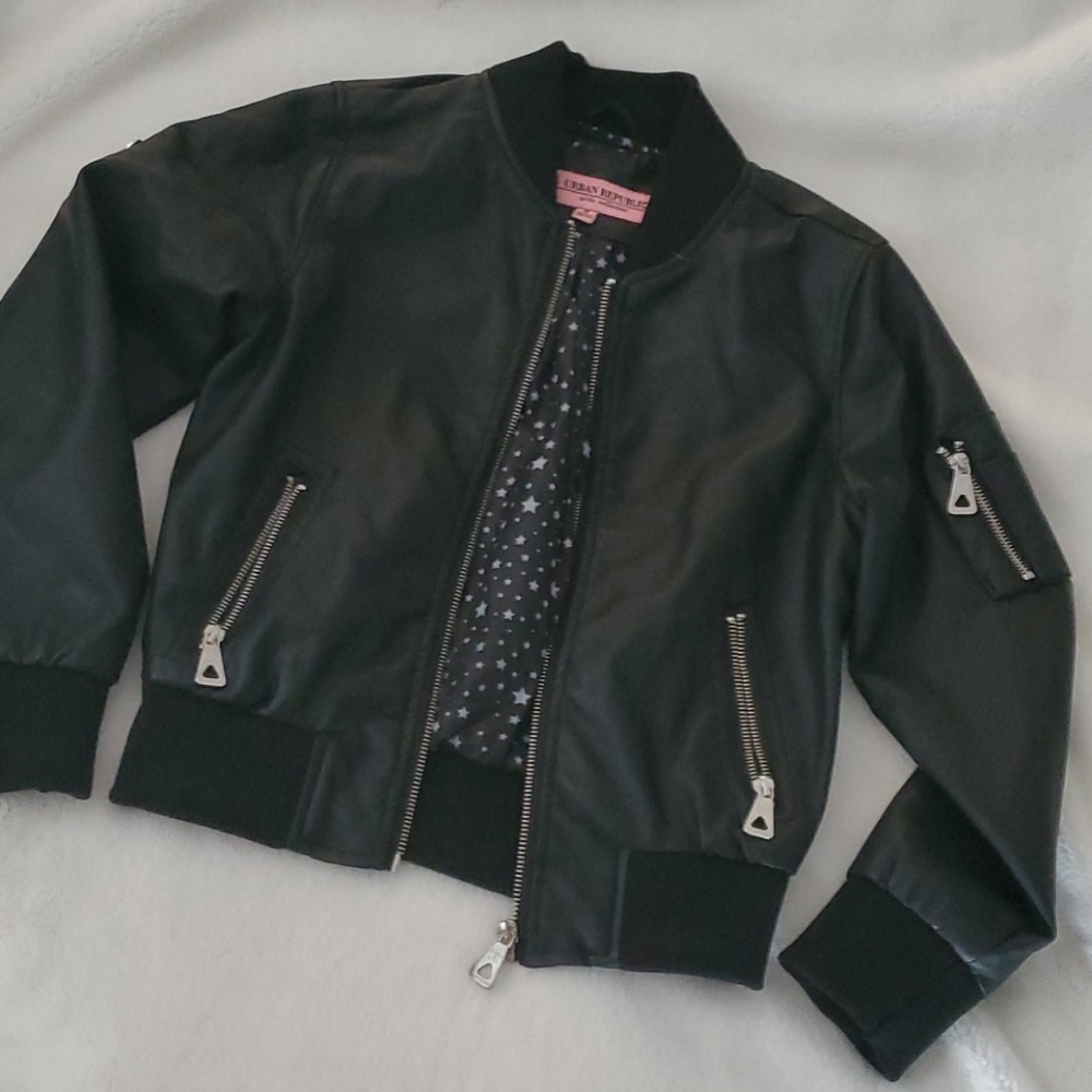 Black Moto Jacket - Urban Republic - Size 10/12